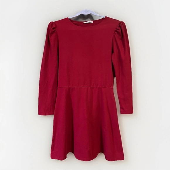 Reformation Red Long Sleeve Dress - Picture 2 of 10